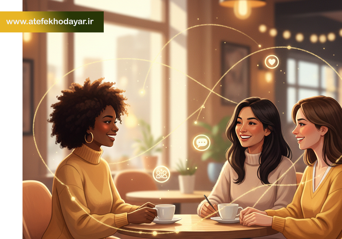 «زنان در حال تبادل تجربه و ایجاد شبکه حمایتی برای رشد اعتمادبهنفس»