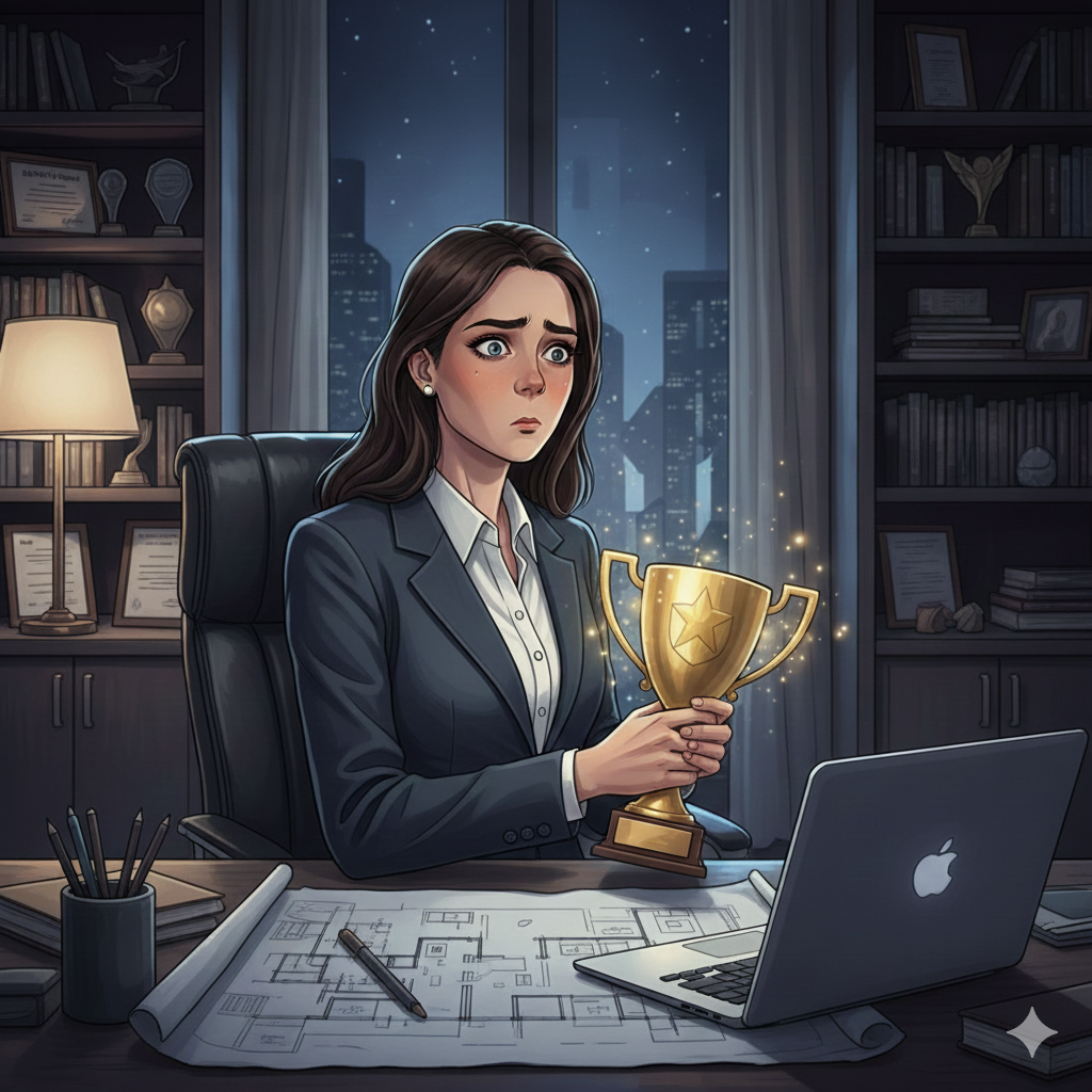 زنی که موفق است اما خود را از درون یک شیاد می داند